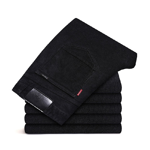 Title 1, Mens High-Waist Straight-Leg Trousers Loose an...
