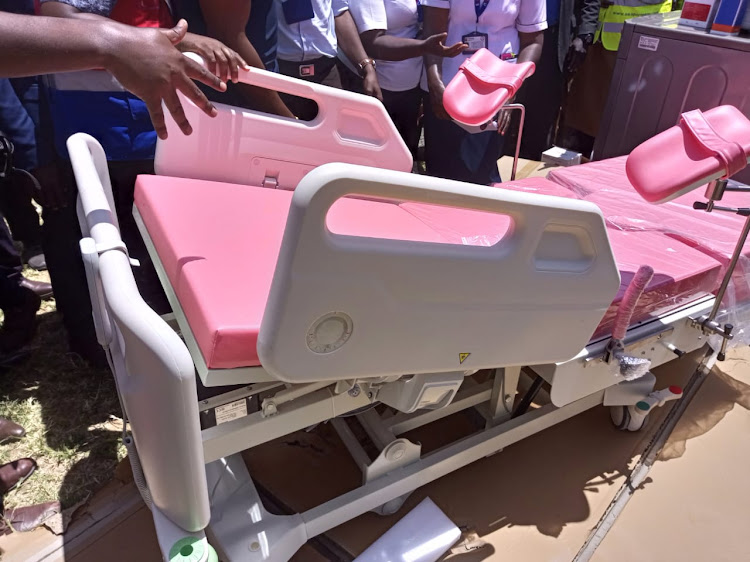 A delivery bed delivered to the hospital by Sportpesa foundation on February 9, 2022