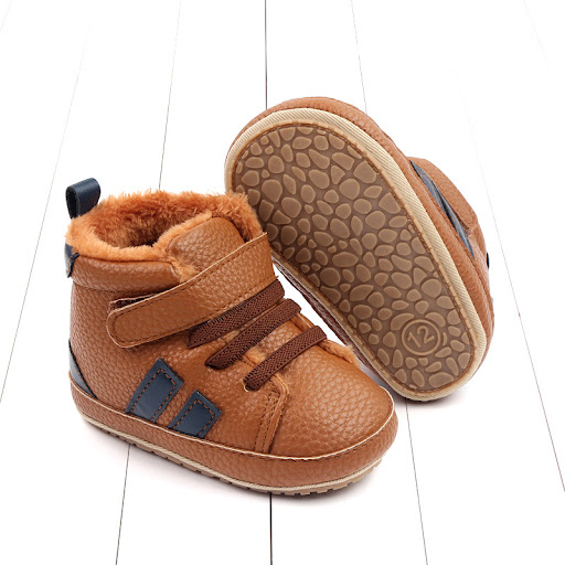 Title 7, Winter Fleece-lined Baby Cotton-padded High-top...
