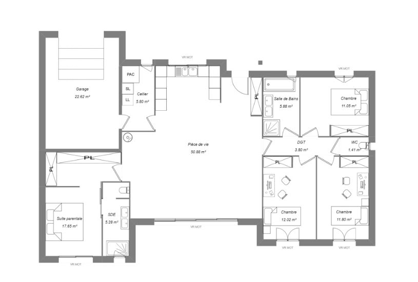  Vente Terrain + Maison - Terrain : 520m² - Maison : 120m² à Semblançay (37360) 