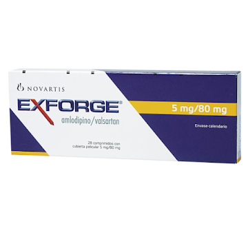 Exforge Amlodipino/Valsartan Novartis 5mg/80mg Caja x 28 Comprimidos  