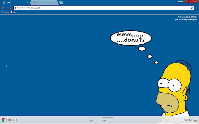 Simpsons donuts 1366*768 chrome extension