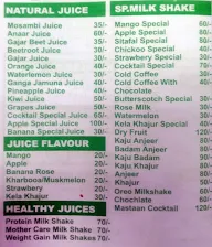 AK Juice 'N' Snacks menu 2