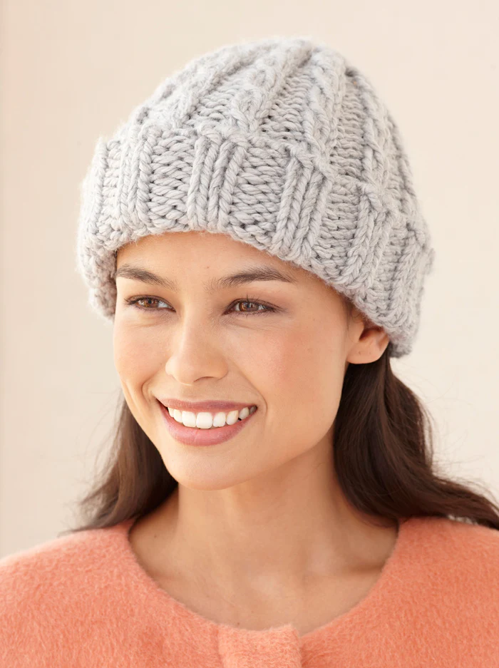 Purl and Rib Stitch Hat for the Round Knitting Loom - Ms Yarn