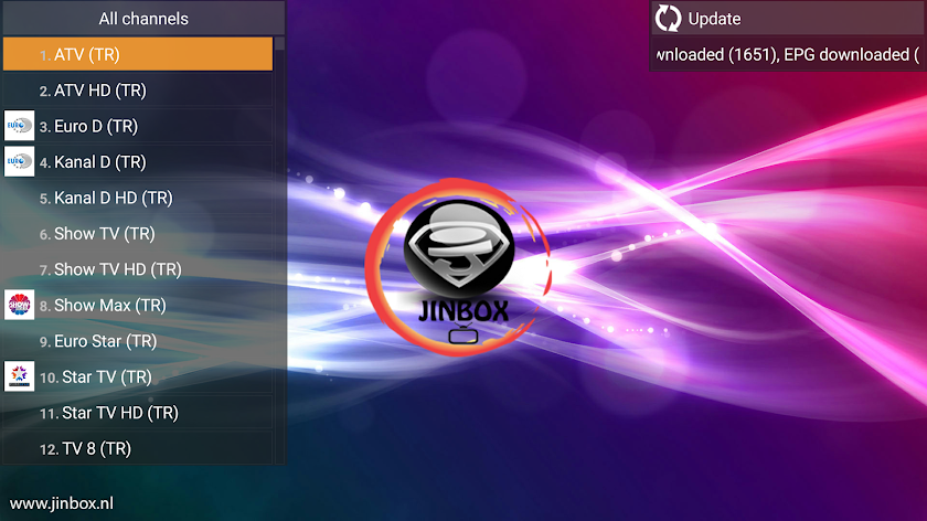 JiNBoX IPTV Screen 3