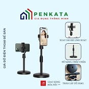 Giá Đỡ Điện Thoại Để Bàn, Giá Kẹp Điện Thoại Livestream Xoay 360 Độ Hàng Loại 1 Đế Nặng Penkata 15Gdđt