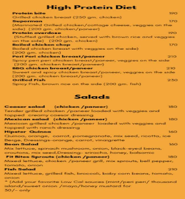 Nutrivoltz Diet Cafe menu 