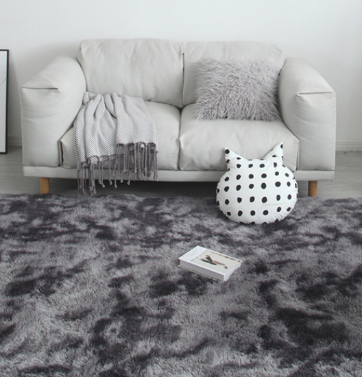 Simple Tie-dye Long Hair Rug