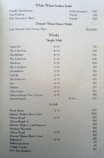 The Awadh House menu 