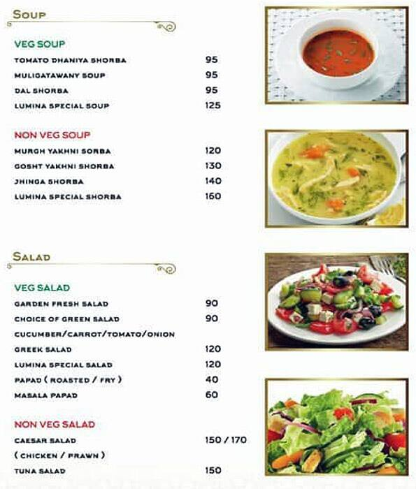 Saara's Grill n Spice - SS Lumina Hotel menu 