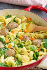 Skinny Turkey Meatball Tortellini Soup was pinched from <a href="https://www.callmepmc.com/skinny-turkey-meatball-tortellini-soup/" target="_blank" rel="noopener">www.callmepmc.com.</a>