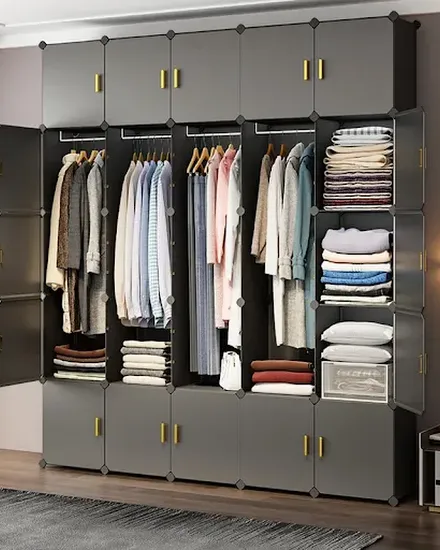 Clothing Rack Wardrobe Closet Dressers Organizer Modular ... - 3
