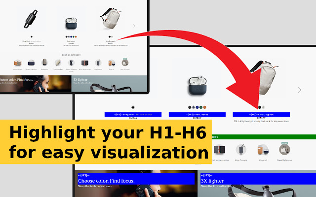 SEO Header Highlighter chrome extension