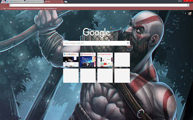 Wallpaper Kratos (ART) | God of War (2018) chrome extension