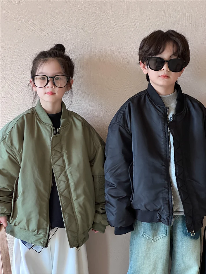 Manteau Uniforme de Baseball Ample pour Enfant Pilote Veste Sport Confortable et Tendance Parfait pour les Activités et le Style Décontracté des Enfants