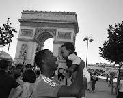 Twinning! Zakes Bantwini and his prince in Paris.