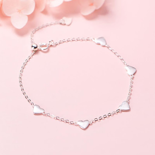 Title 4, S925 Silver Bracelet Feminine Glossy Love Simpl...