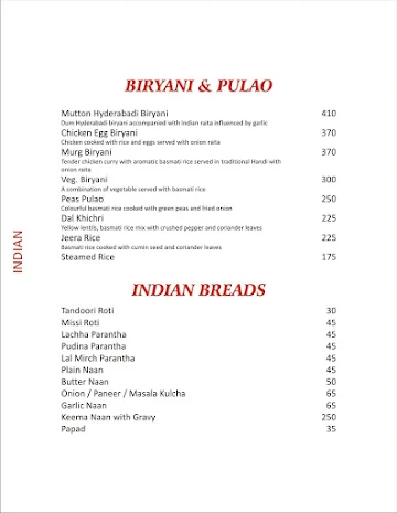 The Flavors - Agi Inn menu 