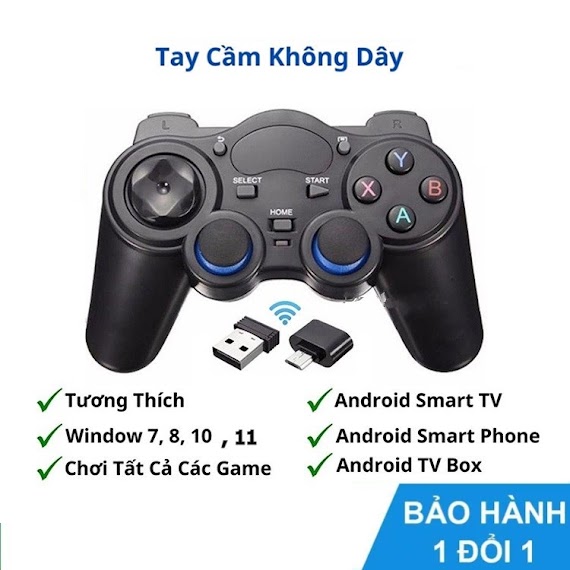 Tay Cầm Chơi Game Không Dây 2.4G - Tay Cầm Chơi Game Pc / Laptop / Điện Thoại / Tv Android / Tv Box