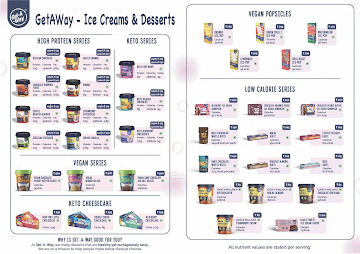 Get-A-Way Icecream & Desserts menu 