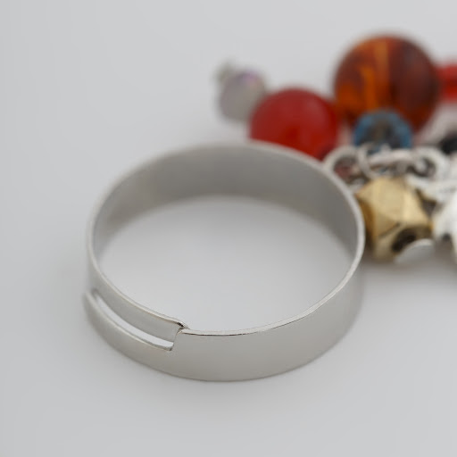 Title 8, Holiday Heart-shaped Butterfly Tassel Ring Grav...