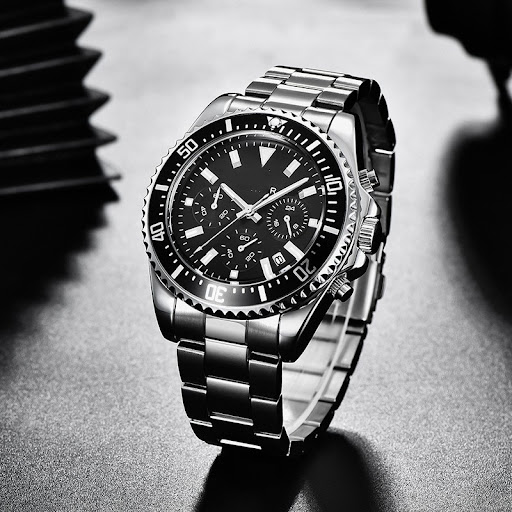 Title 5, Mens Casual Steel Band Watch with Multifunctio...