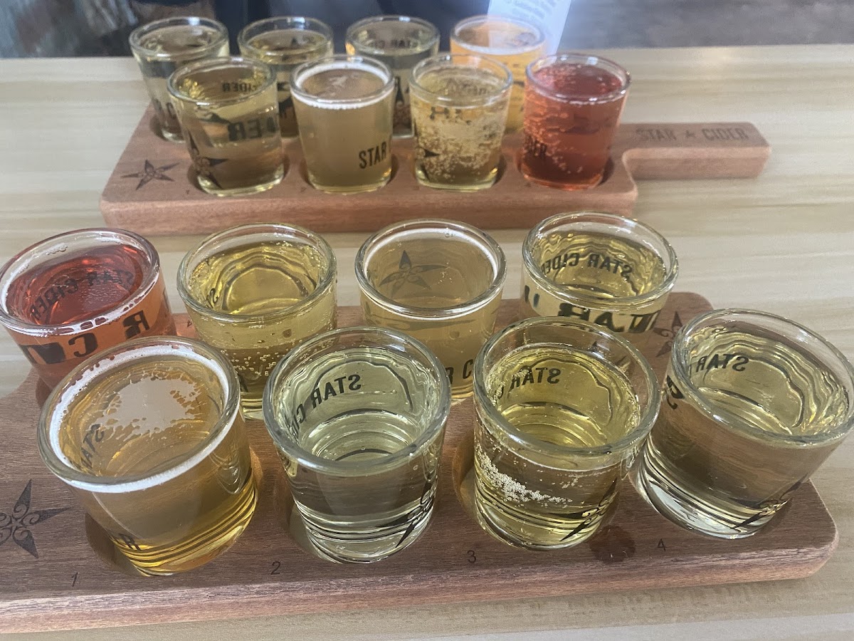 All cider flights when asked