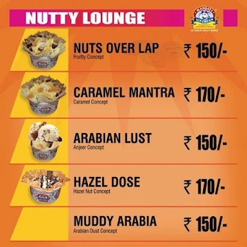 Masqati Rich Ice Cream menu 