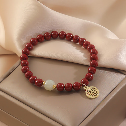 Title 1, Womens Fashion Natural Cinnabar Lucky Beads Br...