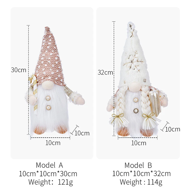 Title 3, Ornement de Noël en tissu, poupée sans visage, ...