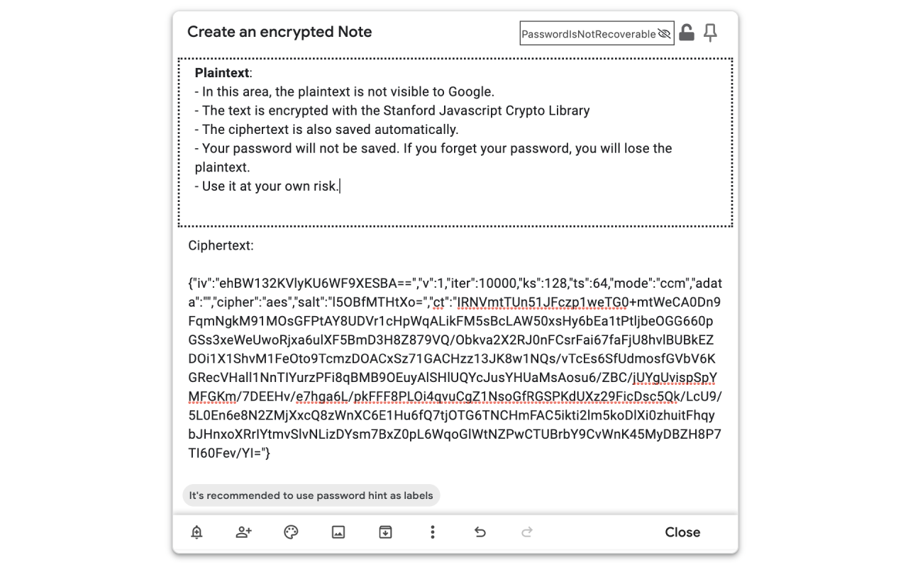 Google Keep Encryptor Preview image 1