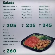 Subway menu 7