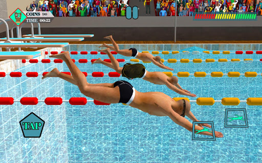 Summer Sports Swimming Pool Race -Diving Athletic