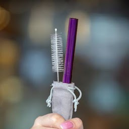 Stainless Steel Straw - Purple