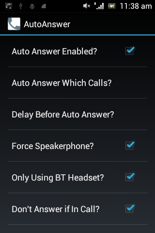 Auto Answer Incoming Call