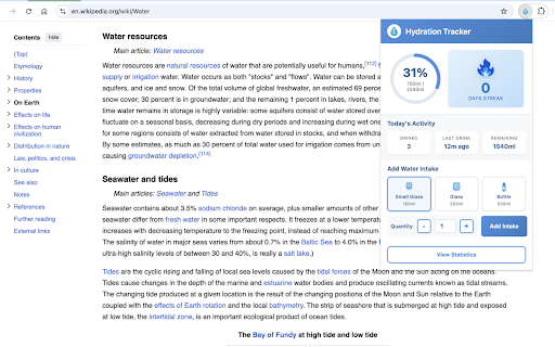 Hydration Tracker screenshot 1