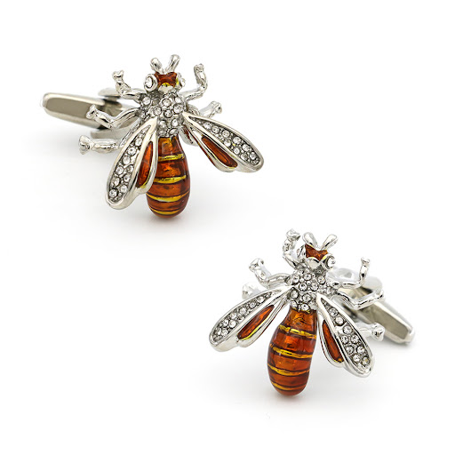 Title 4, Animal Bee-shaped Copper Cufflinks, a unique an...