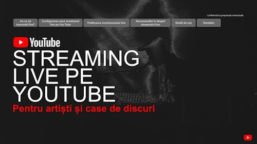 Transmite live pe YouTube (pentru artiști și case de discuri)