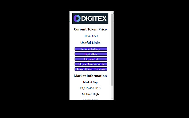 Digitex Futures Tracker chrome extension