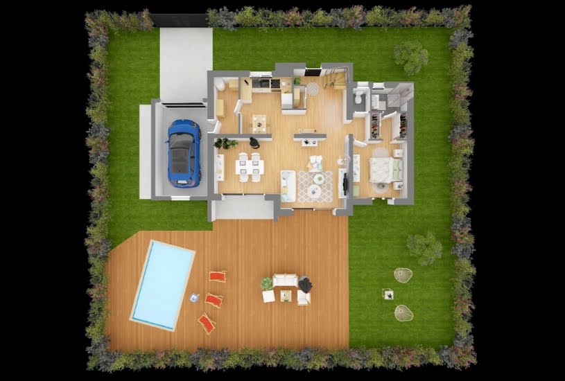  Vente Terrain + Maison - Terrain : 609m² - Maison : 123m² à Morlaas (64160) 