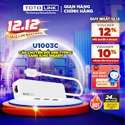 [Mã Elto30K Giảm Đến 30K] Cáp Chuyển Đổi Usb Type - C Sang Cổng Lan Rj45 Gigabit U1003C
