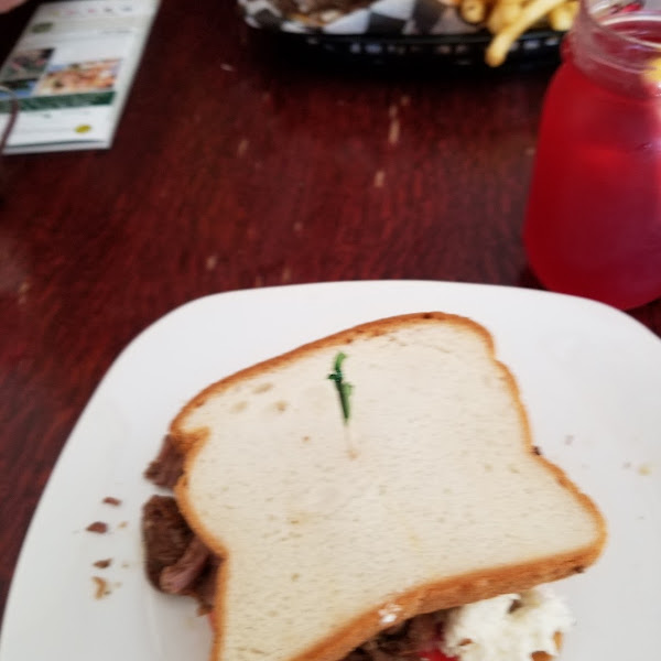 Gluten free lamb sandwich