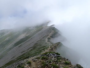 山頂への稜線