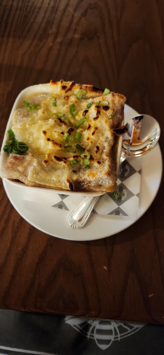 French Onion Soup with gf bread.