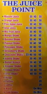 The Juice Point menu 1