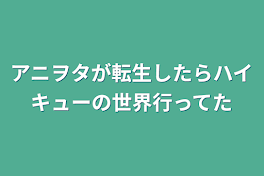 アニヲタが転生したらハイキューの世界行ってた