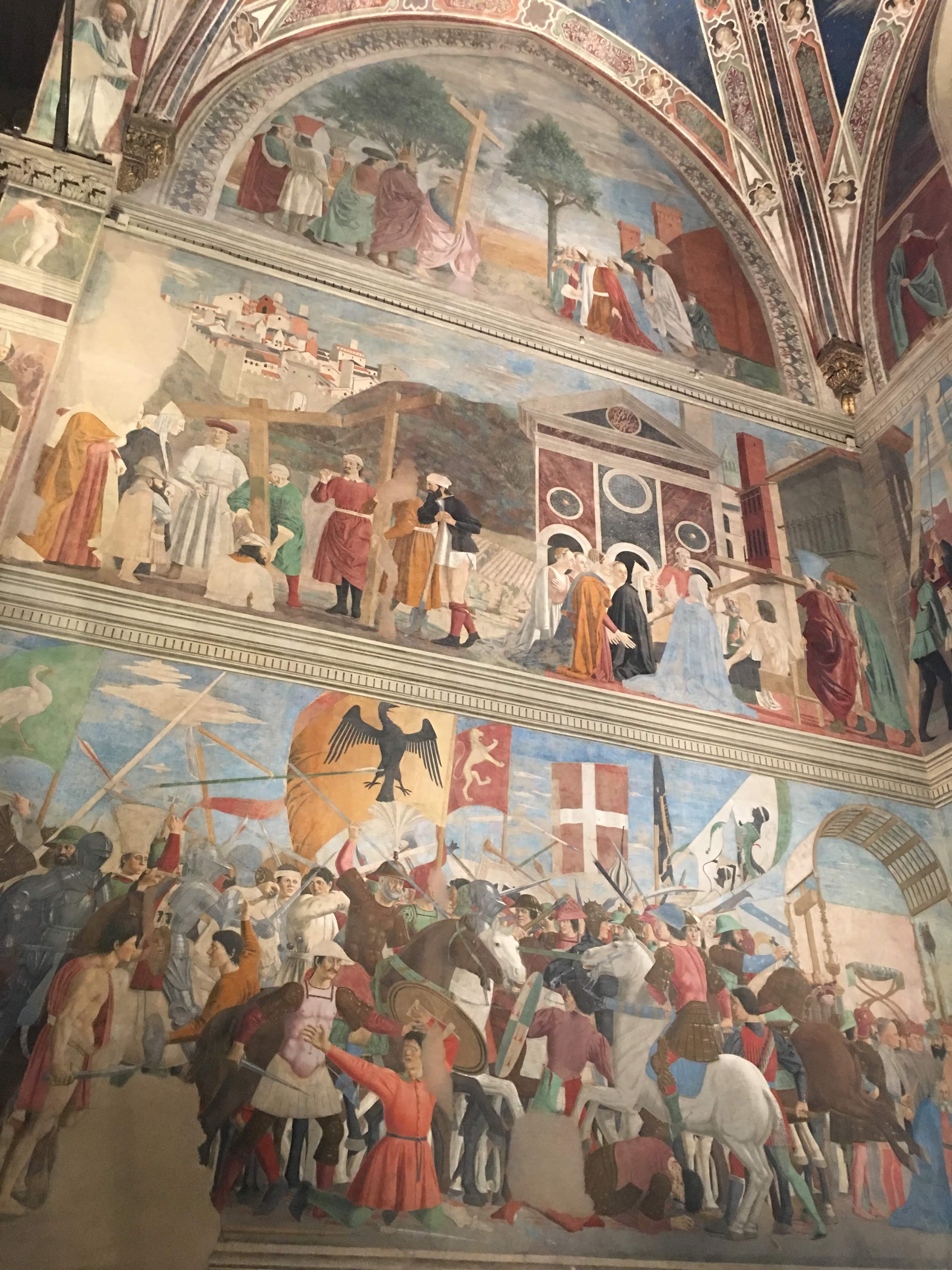 Le Storie della Vera Croce van Piero della Francesca in de Capella Bacci (linkerzijmuur), Basilica di San Francesco, Arezzo