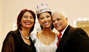 Tamaryn Green with her parents, David and Ellirene.