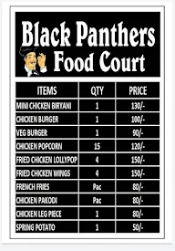 Black Panthers Food Court menu 2