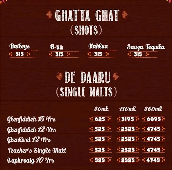 Dhaba By Claridges menu 